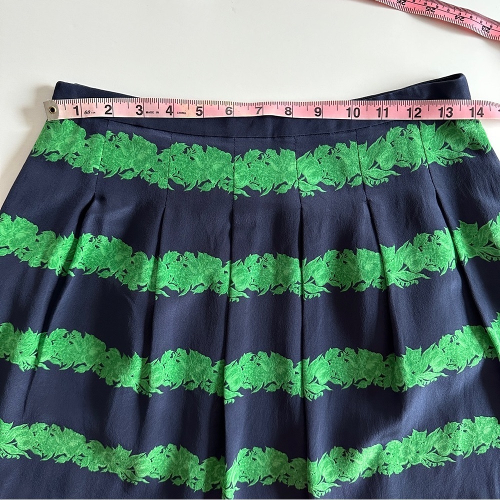 J.Crew Navy Silk Mini Skirt Size 6 Y2K Style - Picture 9 of 15